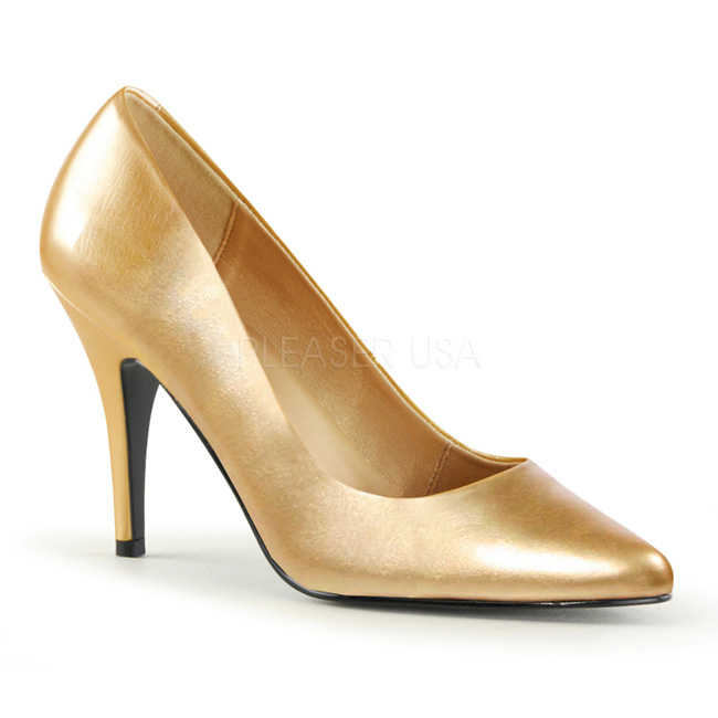 Gold Matte 10 cm VANITY-420 Women Pumps Shoes Flat Heels - Hoge Hakken ...