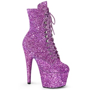 ADORE-GWR 18 cm pleaser hoge hakken boots plateau glitter lavendel