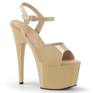 Beige Lak 18 cm ADORE-709 Hoge Hakken Plateau