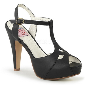 Black 11,5 cm retro vintage BETTIE-23 High Heeled Evening Sandals