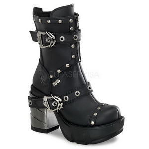 Black 9 cm SINISTER-201 lolita ankle boots goth platform boots