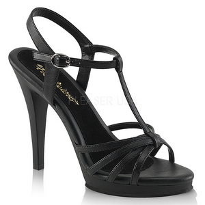 Black Matte 12 cm FLAIR-420 Womens High Heel Sandals