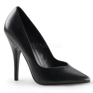 Black Matte 13 cm SEDUCE-420V pointed toe pumps with high heels