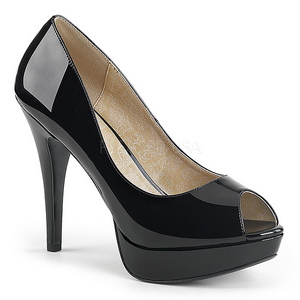 Black Patent 13,5 cm CHLOE-01 big size pumps shoes