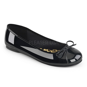 Black Patent ANNA-01 big size ballerinas shoes