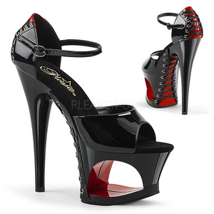 Black Red 18 cm MOON-760FH Corset High Heel Shoes