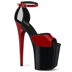 Black Red 20 cm FLAMINGO-889 platform pleaser high heels shoes