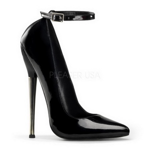 Black Shiny 16 cm DAGGER-12 Fetish Pumps Women Shoes