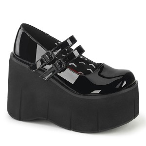 Black Vegan 11,5 cm DemoniaCult KERA-08 gothic platform mary jane pumps