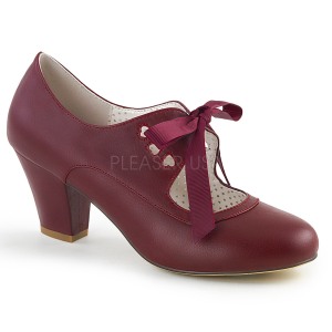 Bordeaux 6,5 cm WIGGLE-32 retro vintage maryjane pumps met blokhak