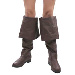 Brown Leatherette 4 cm MAVERICK-2045 Thigh High Boots for Men