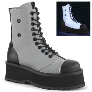 Canvas GRAVEDIGGER-102 demonia ankle boots - steel toe combat boots