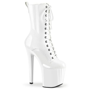 ENCHANT-1040 19 cm pleaser hoge hakken boots plateau witte