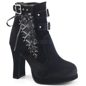 Fluweel 10 cm CRYPTO-51 lolita enkellaarzen met plateau