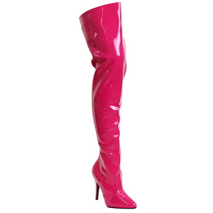 Fuchsia Lak 13 cm SEDUCE-3010 overknee laarzen met hakken