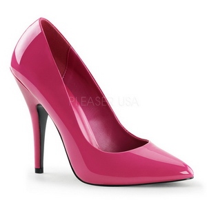 Fuchsia Lak 13 cm SEDUCE-420 Hoge Hakken Pumps voor Heren