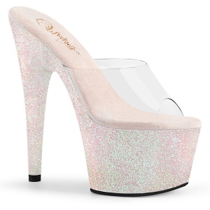 Glitter plateau 18 cm ADORE-701HMG transparante hakken - pole dance mules