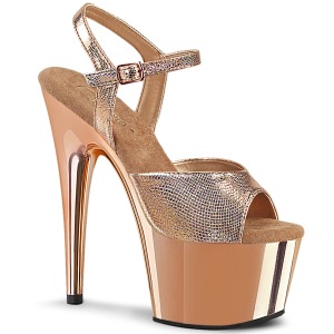 Gold chrome platform 18 cm ADORE-709 pleaser high heels shoes