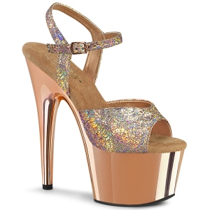 Goud 18 cm ADORE-709HM glitter plateau schoenen met hakken