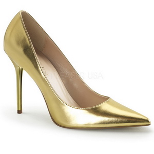 Goud Mat 10 cm CLASSIQUE-20 Hoge Hakken Pumps voor Heren