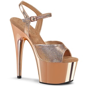 Goud chroom plateau 18 cm ADORE-709 pleaser high heels