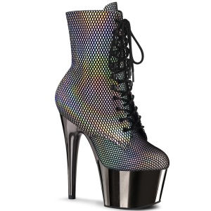 Gray chrome 18 cm ADORE-1020HFN Exotic pole dance ankle boots