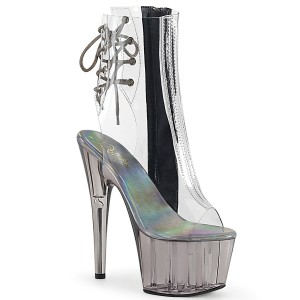 Gray transparent 18 cm ADORE-1018CT Exotic stripper ankle boots