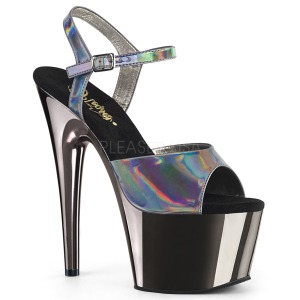 Grijs 18 cm ADORE-709HGCH Hologram plateau hoge hakken