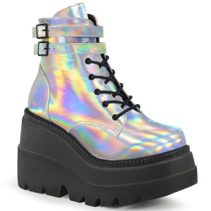 Hologram 11,5 cm SHAKER-52 cyberpunk platform ankle boots