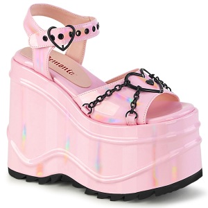 Hologram 15 cm DemoniaCult WAVE-09 lolita plateau wedge sandalen sleehak