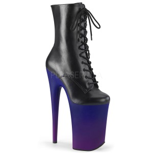 Kunstleer 23 cm INFINITY-1020BP pleaser enkellaarzen met plateau