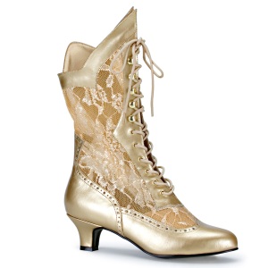 Lace fabric gold 5 cm DAME-115 Victorian ankle boots vintage