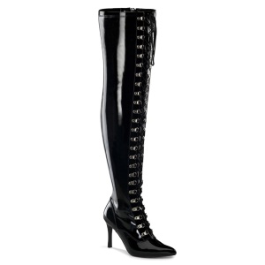 Lakleer 10 cm stretch wijde schacht overknee laarzen brede schacht