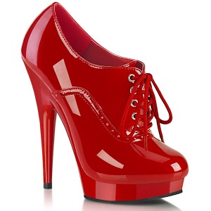 Lakleer 15 cm SULTRY-660 plateau booties high heels rood