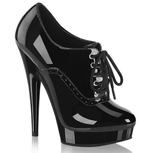 Lakleer 15 cm SULTRY-660 plateau booties high heels zwart