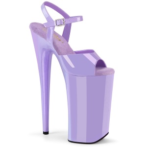 Lakleer paarse 25,5 cm BEYOND-009 super hoge hakken - extreem high heels plateau