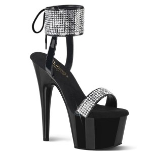 Lakleer strass 18 cm ADORE-770 pleaser hoge hakken met enkel manchet