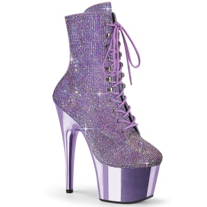 Lavendel strass steentjes 18 cm ADORE-1020CHRS plateau boots hoge hakken