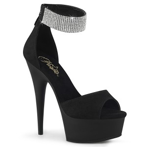 Leatherette 15 cm DELIGHT-625 platform pleaser sandals