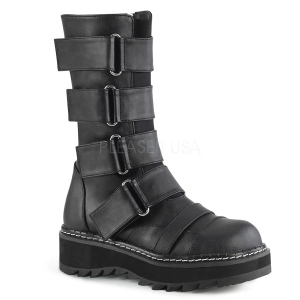 Leatherette 3 cm LILITH-211 demoniacult boots platform