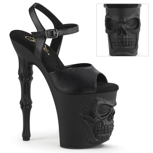 Leatherette skull platform 20 cm RAPTURE-809 pleaser high heels