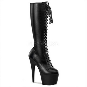 Matt 18 cm ADORE-2023 laced womens boots with platform