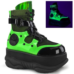 Neon 7,5 cm NEPTUNE-126 demonia enkellaarzen - unisex cyberpunk enkellaarzen