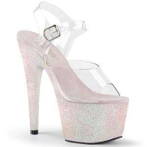 Opaal glitter 18 cm Pleaser ADORE-708HMG paaldans schoenen met hoge hakken