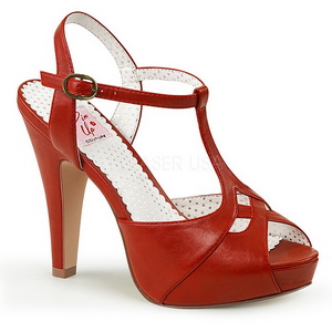 Red 11,5 cm retro vintage BETTIE-23 High Heeled Evening Sandals