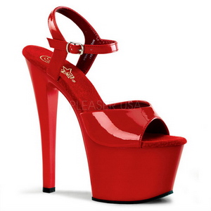 Red Shiny 18 cm Pleaser SKY-309 High Heels Platform