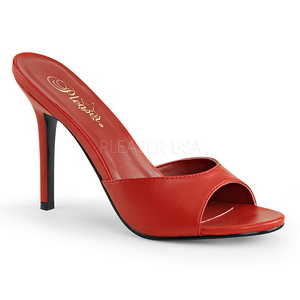 Rood 10 cm CLASSIQUE-01 dames slippers met hak