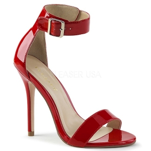Rood 13 cm AMUSE-10 high heels schoenen voor travestie