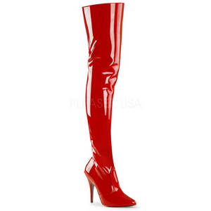 Rood Lak 13 cm SEDUCE-3010 Overknee Laarzen voor Heren