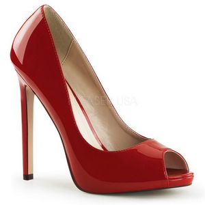 Rood Lak 13 cm SEXY-42 Klassieke Pumps met Hakken